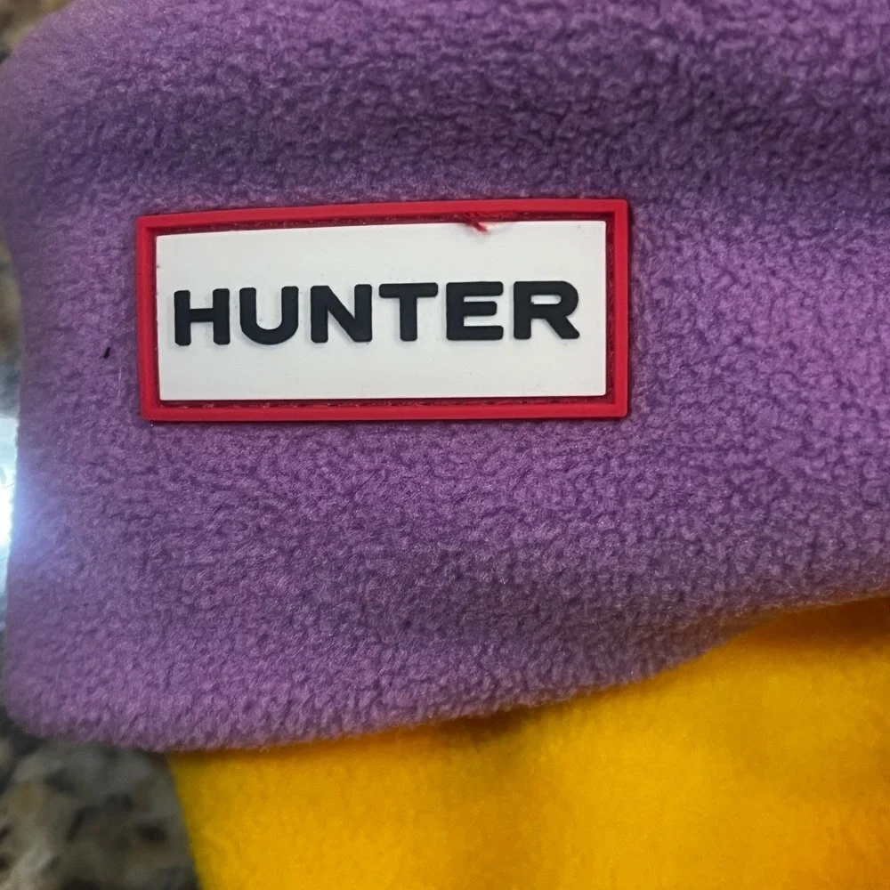 Hunter Kids Fleece Boot Liners Colorblock‎ Purple Yellow Red Blue Size M